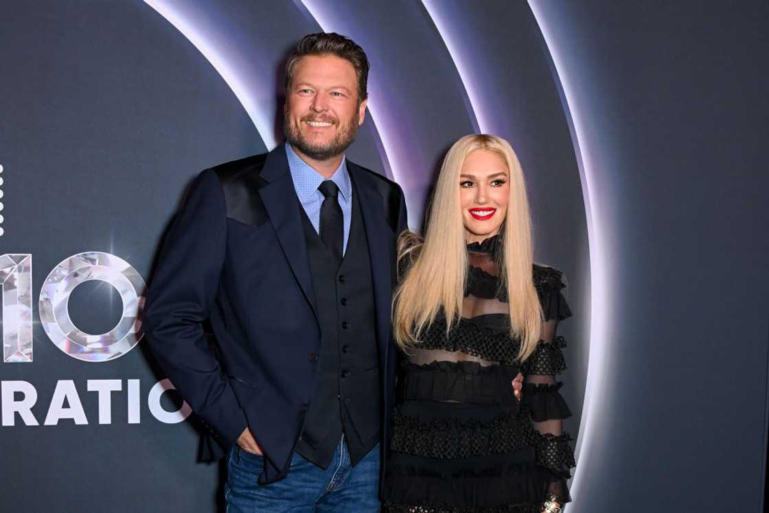 Blake Shelton and Gwen Stefani in Nashville, Tennessee. Blake Shelton and Gwen Stefani in Nashville, Tennessee.