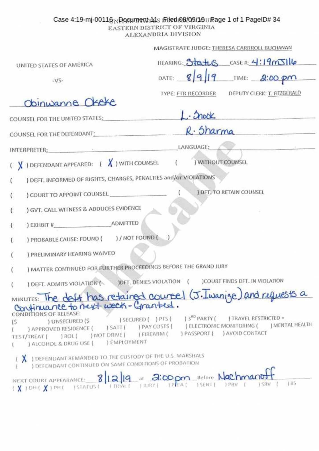 Laifin damfara: Invictus Obi ya saci $11m a kasar Amurka Laifin damfara: Invictus Obi ya saci $11m a kasar Amurka