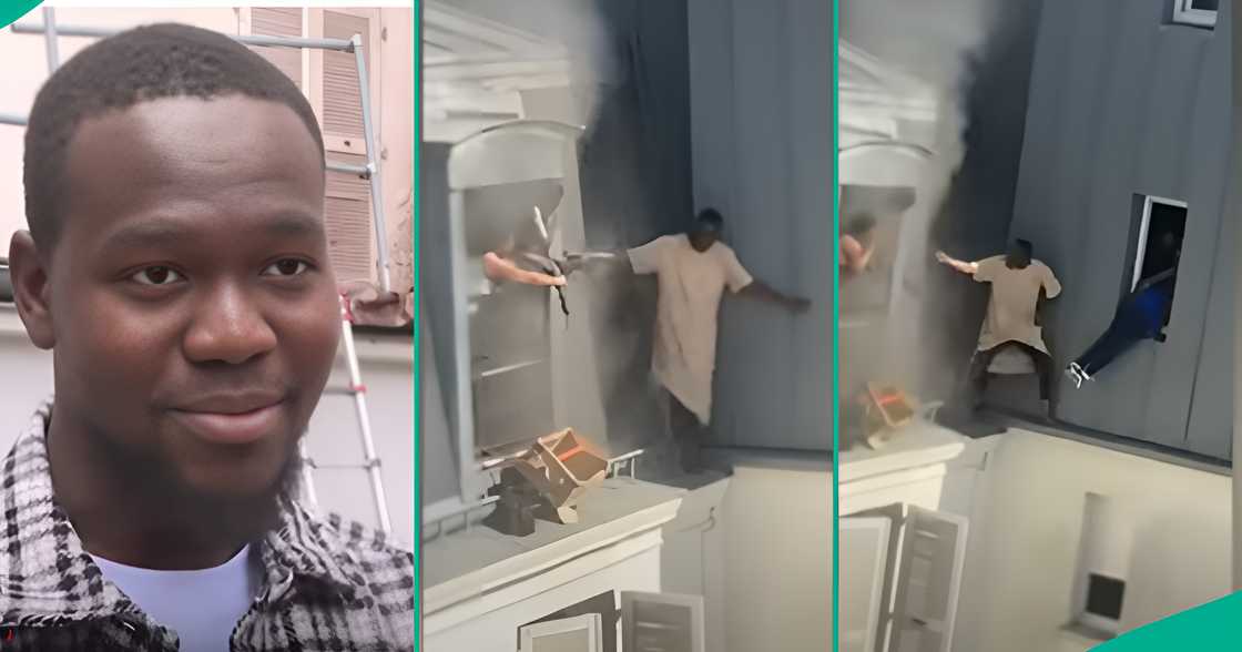 Brave man rescues 6 people from burning sixth-floor building Brave man rescues 6 people from burning sixth-floor building