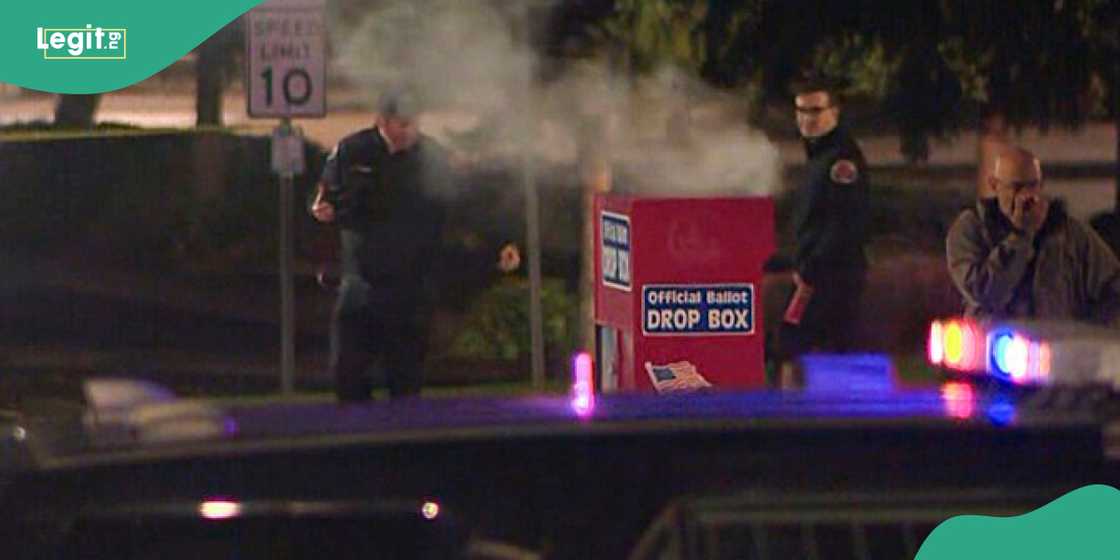 Ballot boxes set on fire during US presidential election