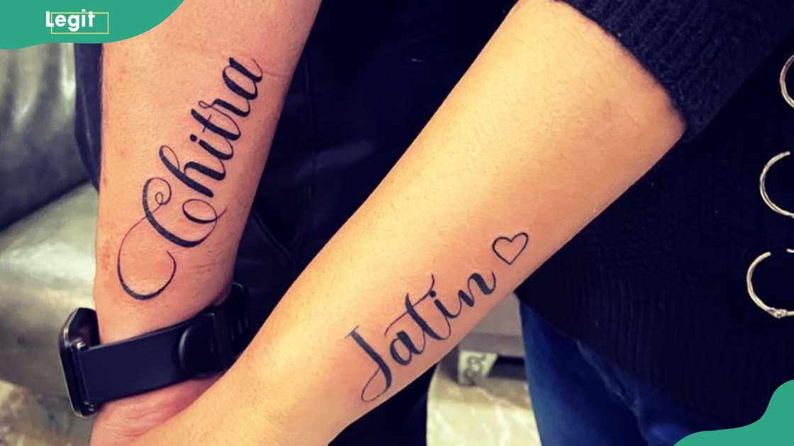 Couple name tattoo