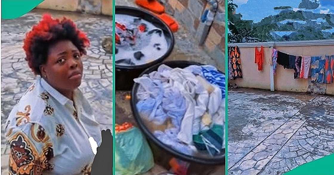 Man catches pregnant wife sleeping after insisting on washing Man catches pregnant wife sleeping after insisting on washing