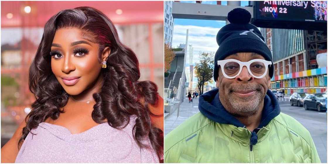 Nollywood actress Ini Edo, American producer Spike Lee Nollywood actress Ini Edo, American producer Spike Lee