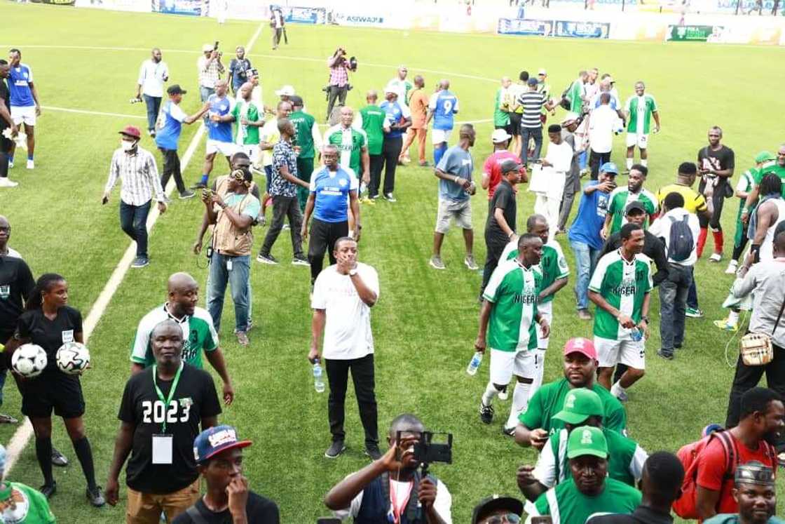 Colourful photos as 1994 Eagles triumph at Tinubu’s 70th novelty match