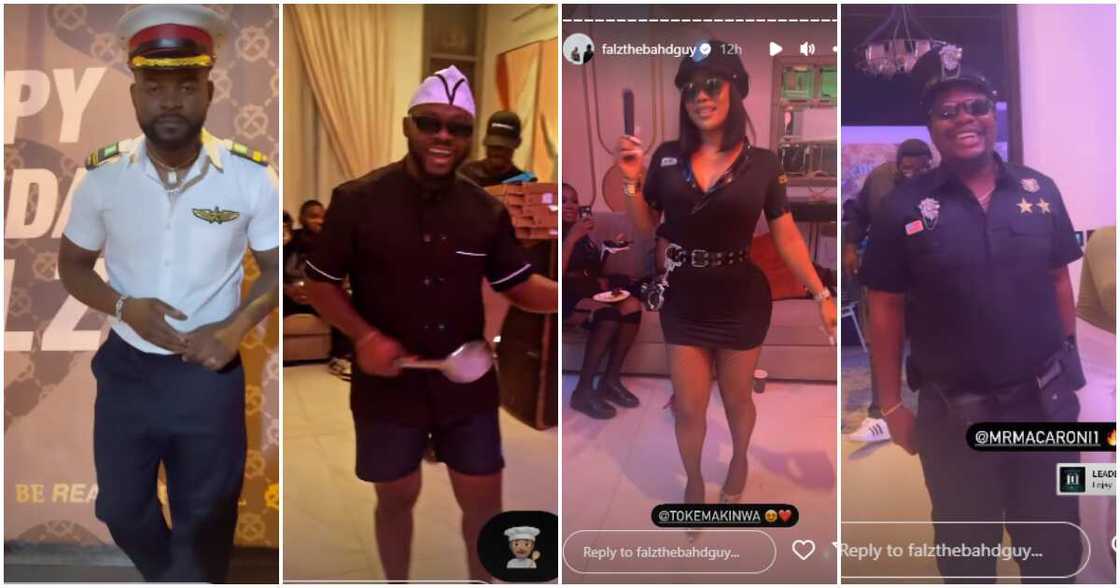 Rapper Falz's costume party for 32nd birthday. Rapper Falz's costume party for 32nd birthday.