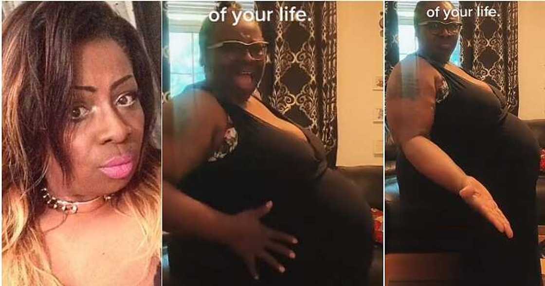 Woman gets pregnant at nearly 60, baby bump, excited Woman gets pregnant at nearly 60, baby bump, excited