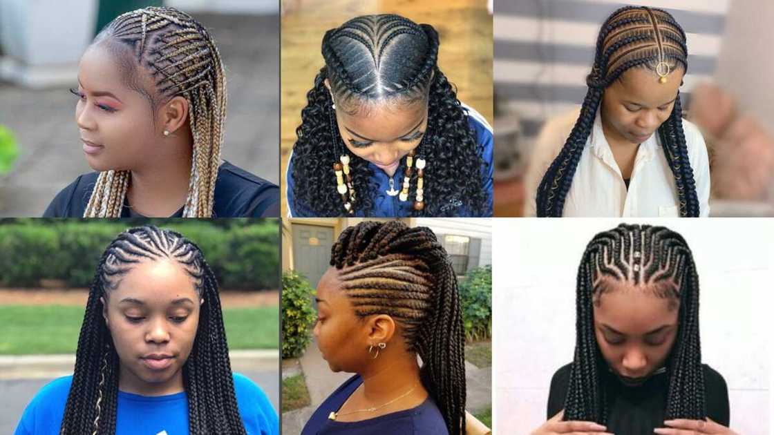 All-back Ghana weaving hairstyles All-back Ghana weaving hairstyles