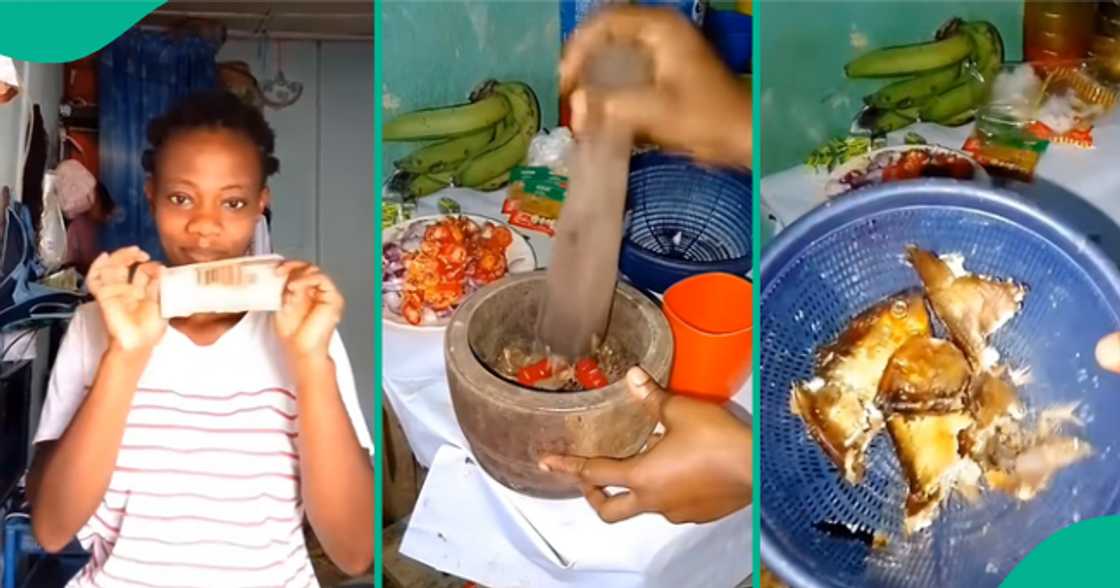 Married lady gets N1000 from her husband to cook food for the family. Married lady gets N1000 from her husband to cook food for the family.