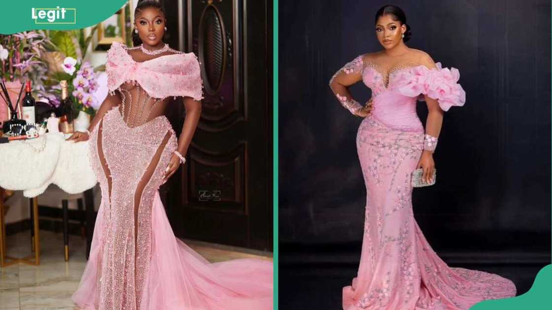 Pink Aso Ebi combination