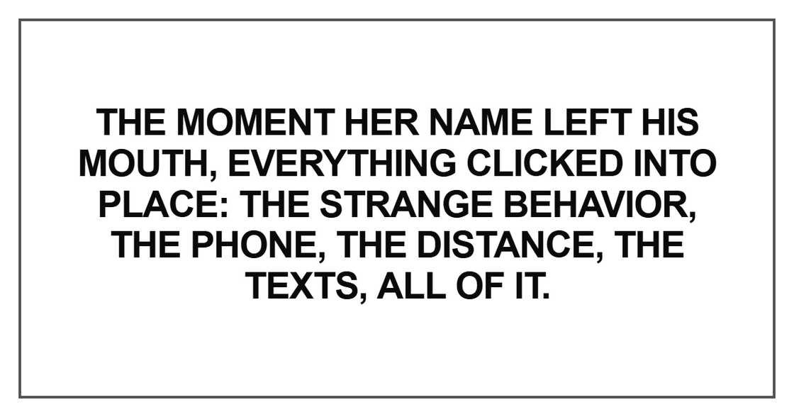 The moment her name left his mouth The moment her name left his mouth