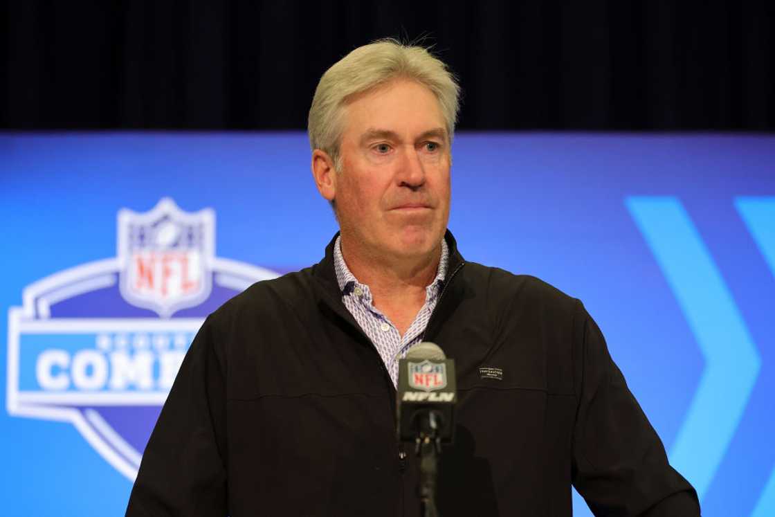 Doug Pederson of the Jacksonville Jaguars at the Indiana Convention Center in Indianapolis, Indiana.