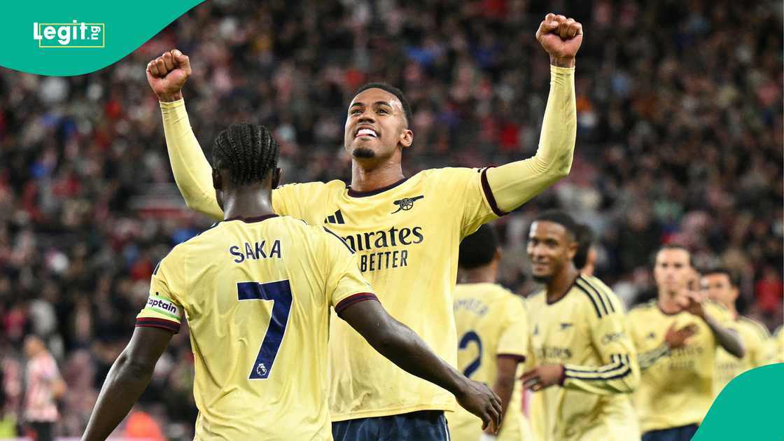 Bukayo Saka, Gabriel Magalahaes, Ezri Konsa, Arsenal, Sunderland. Bukayo Saka, Gabriel Magalahaes, Ezri Konsa, Arsenal, Sunderland.