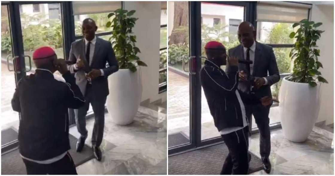 Ruger gets billionaire Tony Elumelu blushing after storming his office on birthday Ruger gets billionaire Tony Elumelu blushing after storming his office on birthday