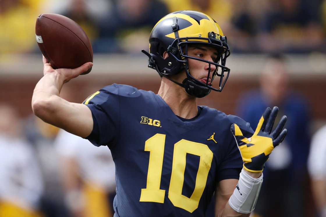 Dylan McCaffrey at Michigan Stadium in Ann Arbor, Michigan.