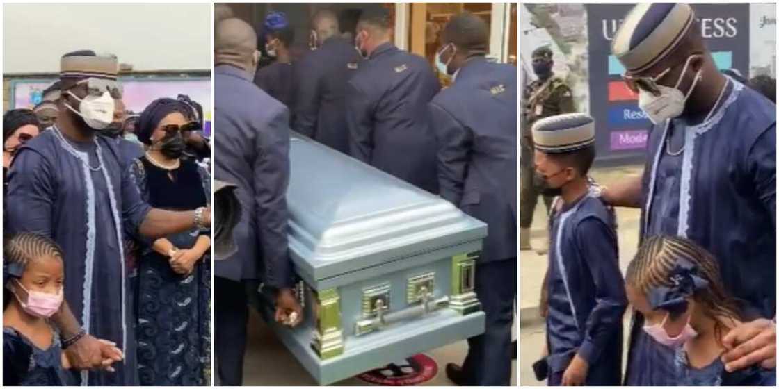 Tears as Peter Okoye's wife Lola finally buries father in emotional ceremony Tears as Peter Okoye's wife Lola finally buries father in emotional ceremony