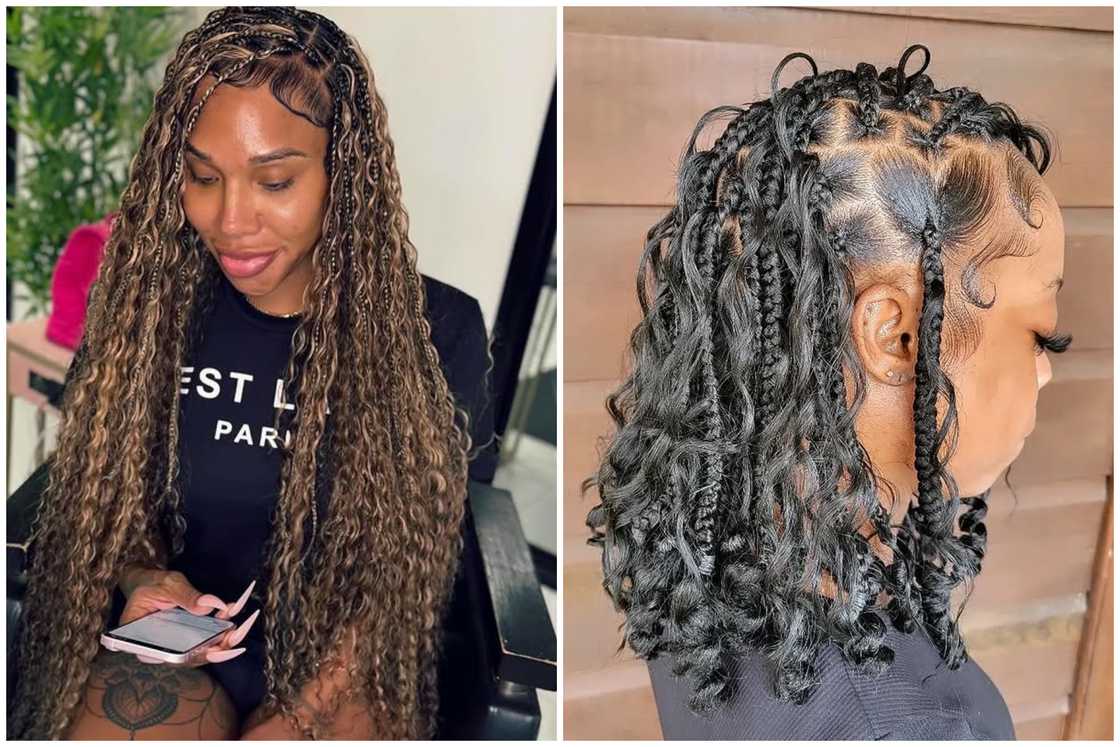 Messy boho box braids Messy boho box braids