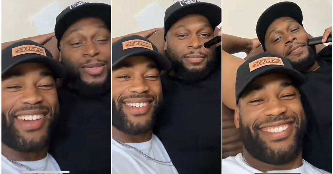 Man posts video with handsome dad Man posts video with handsome dad