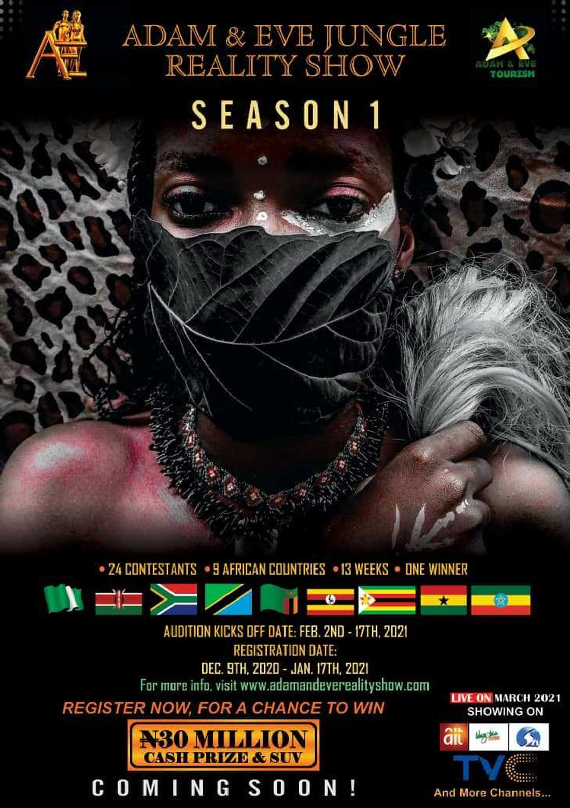 N30m and a New SUV Up for Grabs as New Reality TV Show “Adam and Eve” Launches N30m and a New SUV Up for Grabs as New Reality TV Show “Adam and Eve” Launches