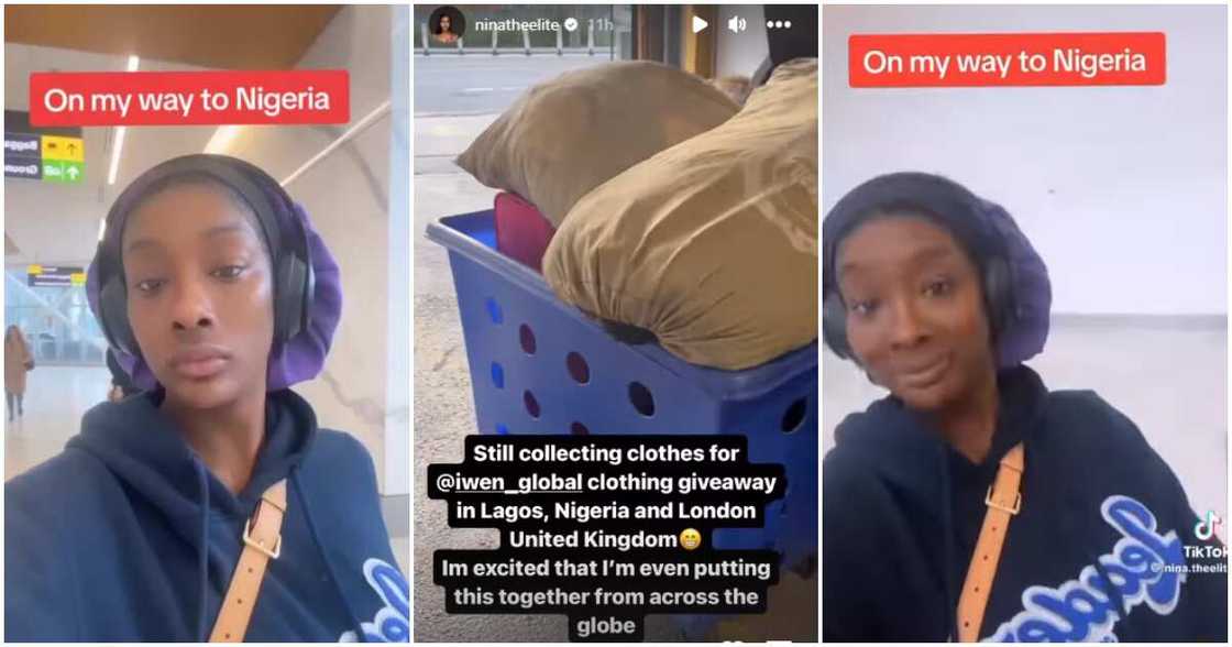 Davido's Anita Brown says she's on her way to Nigeria with airport video. Davido's Anita Brown says she's on her way to Nigeria with airport video.