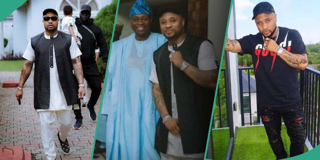 Photos of BRed and Davido's dad, Adedeji Adeleke