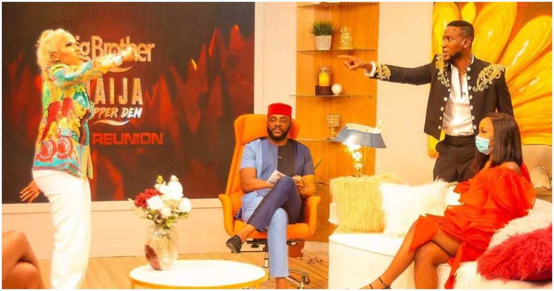 BBNaija reunion show: Mercy fights Omashola dirty for slut shaming her, he apologizes (videos) BBNaija reunion show: Mercy fights Omashola dirty for slut shaming her, he apologizes (videos)