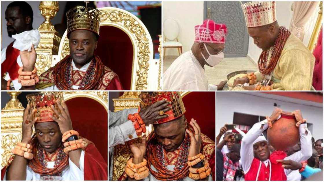 5 powerful photos of the coronation of 37-year-old Olu of Warri who broke over 50 years old curse in Delta 5 powerful photos of the coronation of 37-year-old Olu of Warri who broke over 50 years old curse in Delta