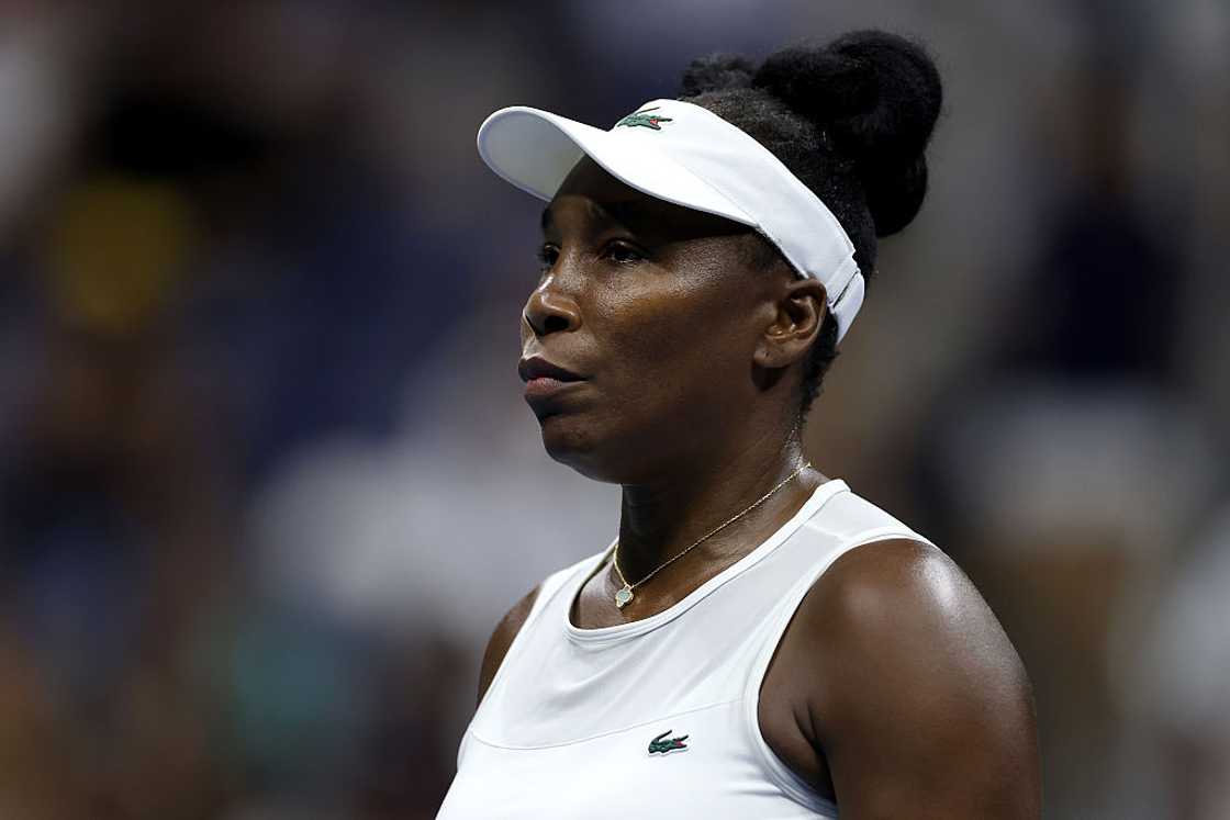 Venus Williams looks on against Sofia Kenin Venus Williams looks on against Sofia Kenin