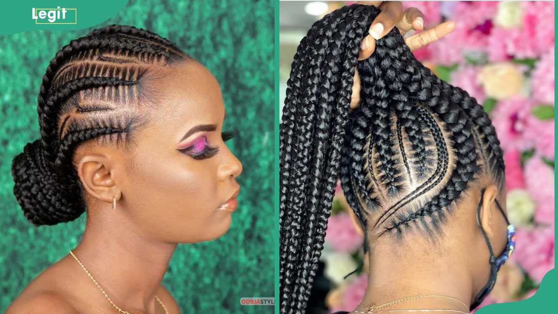 Simple ghana weaving shuku hairstyles