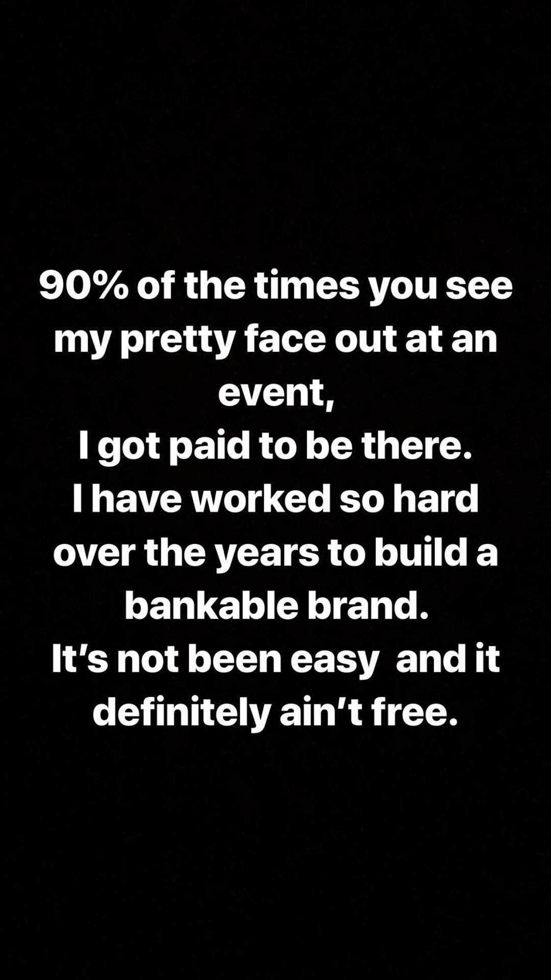 Screenshot of Toke's post on her Instastory. Photo: @tokemakinwa Screenshot of Toke's post on her Instastory. Photo: @tokemakinwa