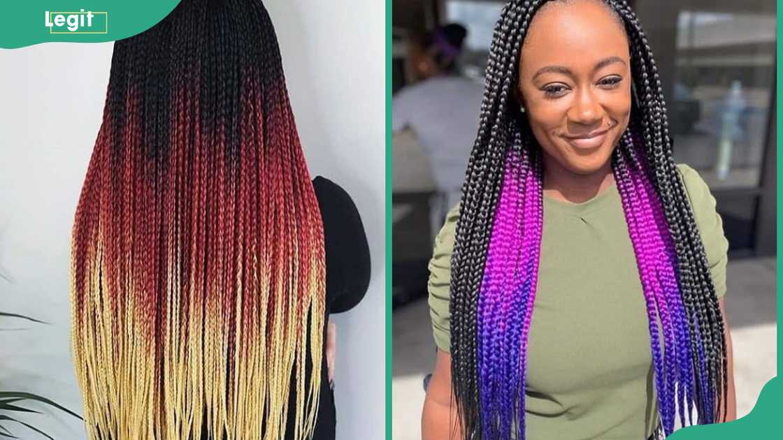 Ombre peekaboo braids Ombre peekaboo braids