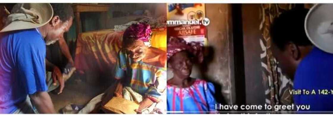 TB Joshua visits 142-year-old woman with gifts TB Joshua visits 142-year-old woman with gifts