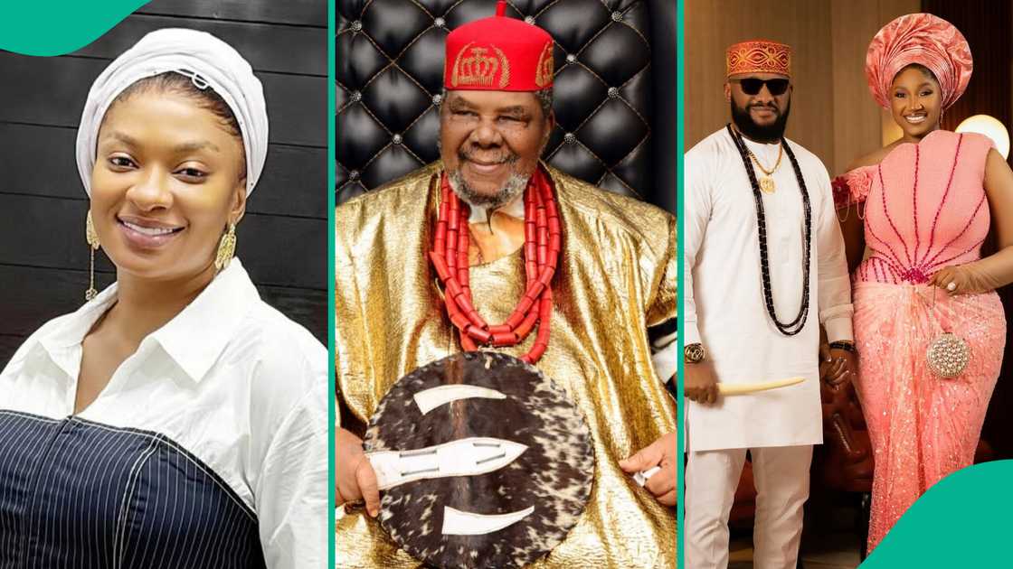 May Edochie and Judy Austin celebrate Pete Edochie on his 79th birthday. May Edochie and Judy Austin celebrate Pete Edochie on his 79th birthday.
