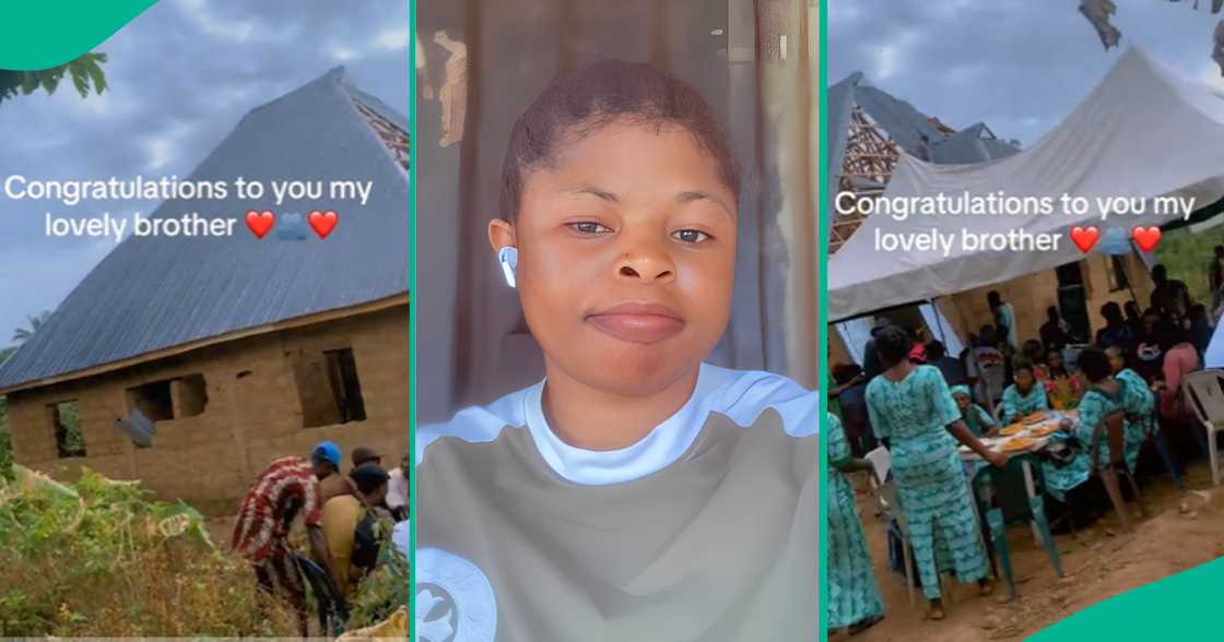 Man Throws Big Party as He Roofs His Uncompleted Building, Guests Wear ‘Asoebi’ in Viral Video Man Throws Big Party as He Roofs His Uncompleted Building, Guests Wear ‘Asoebi’ in Viral Video
