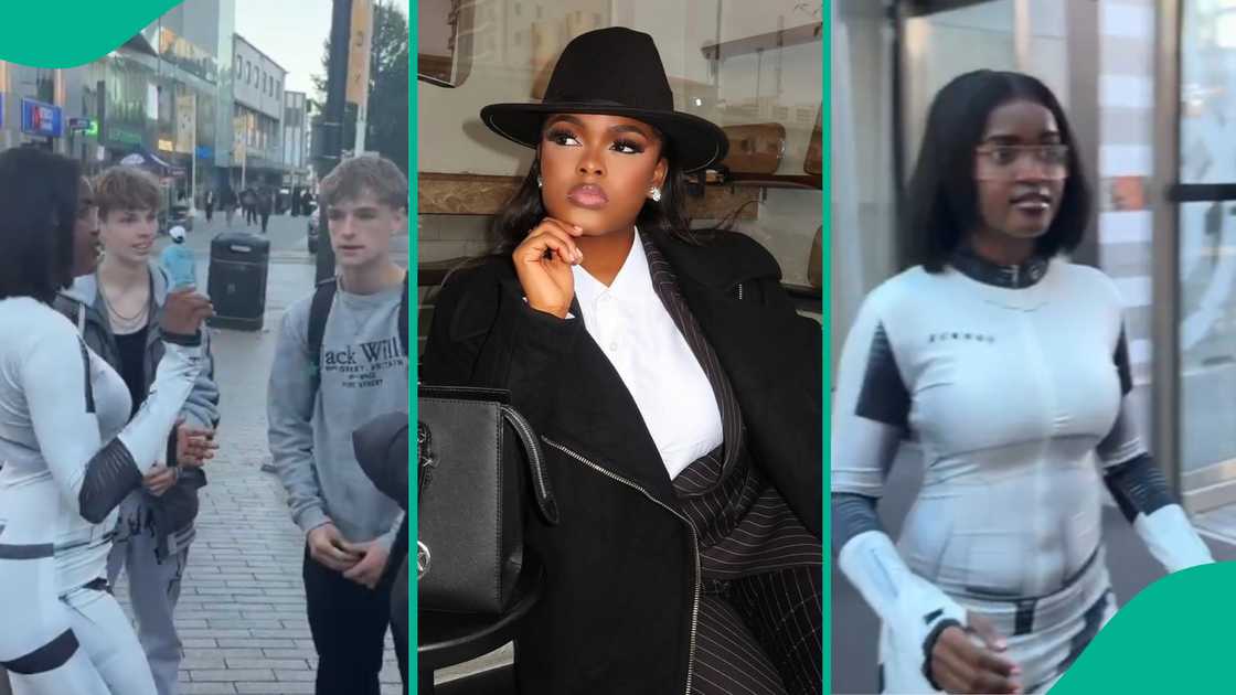 Peller's babe Jarvis meets Oyinbo fans, displays for them. Peller's babe Jarvis meets Oyinbo fans, displays for them.