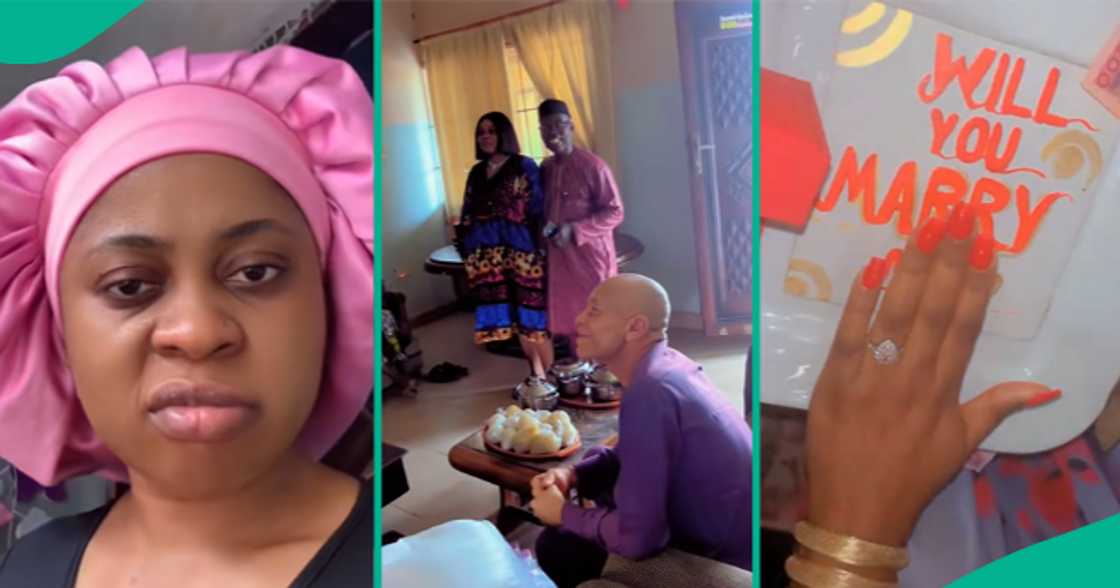 Lady gets engaged to a man she met just five months ago. Lady gets engaged to a man she met just five months ago.