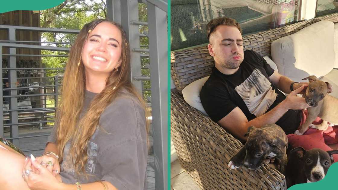 Maya Higa smiles as she sits on a veranda. Mizkif plays with puppies Maya Higa smiles as she sits on a veranda. Mizkif plays with puppies