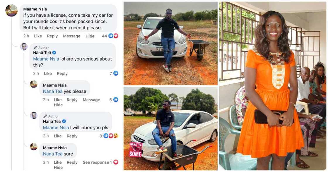 Maame Nsia, Nana Tea, female lecturer gifts student her car Maame Nsia, Nana Tea, female lecturer gifts student her car