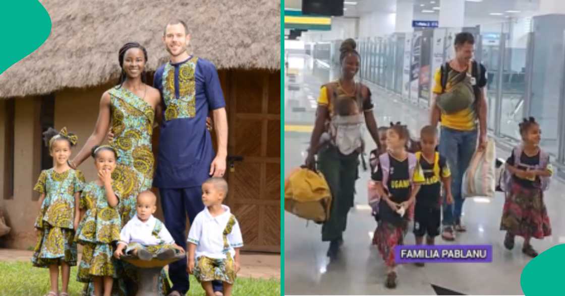 Nigerian lady and her family of 7 relocate to Uganda after staying in US for almost 20 years Nigerian lady and her family of 7 relocate to Uganda after staying in US for almost 20 years
