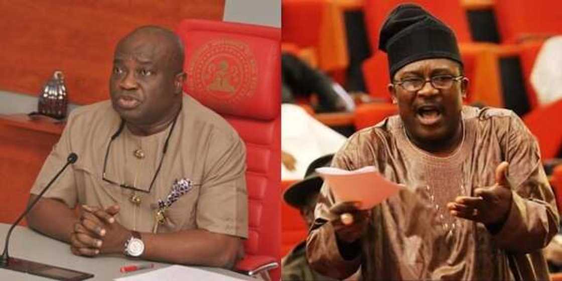 Champagne drinking governor: War of words as Ikpeazu tackles Senator Adeyemi over "drunkard" attack Champagne drinking governor: War of words as Ikpeazu tackles Senator Adeyemi over "drunkard" attack