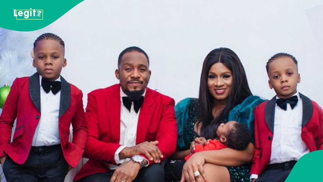 Late Junior Pope with his wife and sons. Late Junior Pope with his wife and sons.