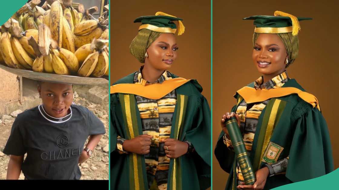 Lady becomes a graduate. Lady becomes a graduate.