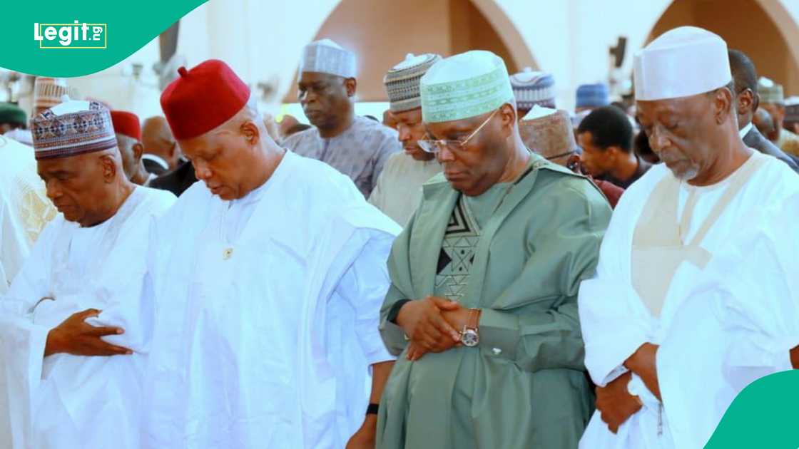 Vice President Kashim Shettima and Atiku at the late Professor Jibril Aminu's funeral Vice President Kashim Shettima and Atiku at the late Professor Jibril Aminu's funeral