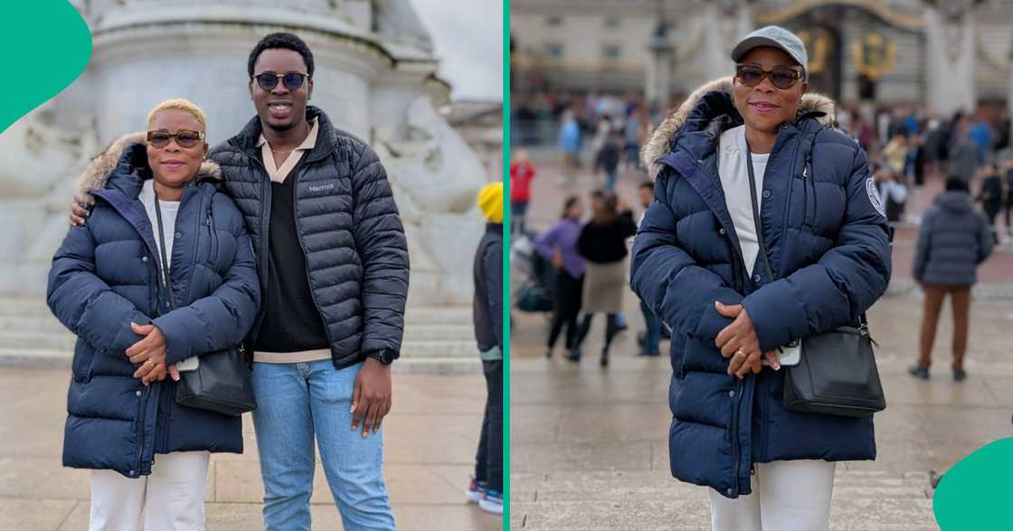 Nigerian man flies his mother overseas, recalls how she sold yoghurt and tea to sponsor his schooling