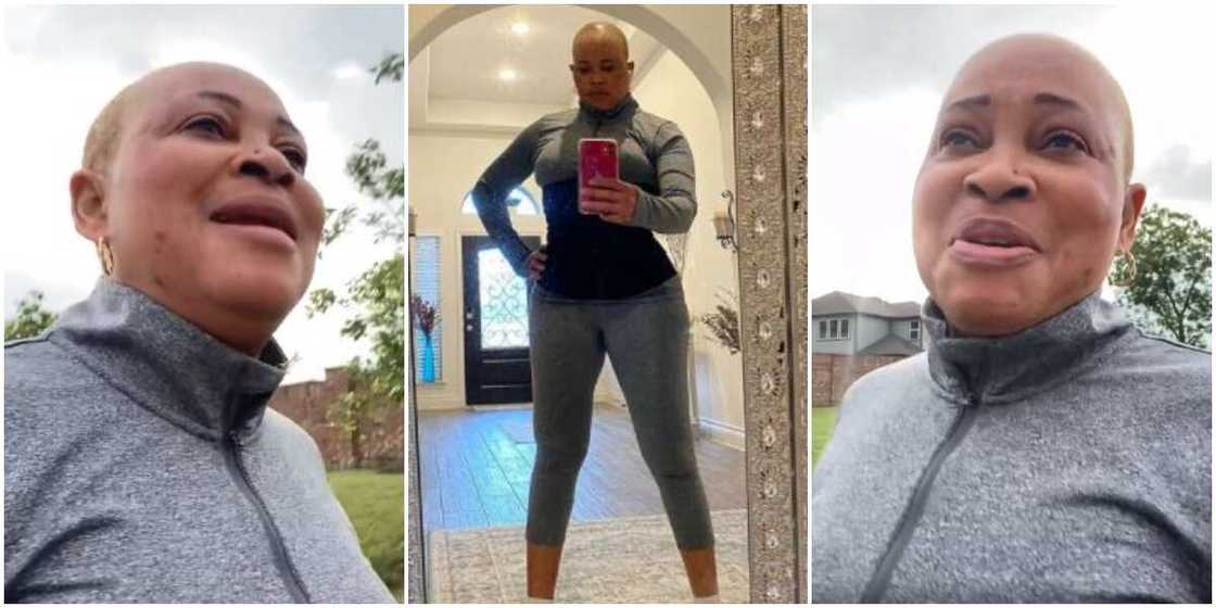 54-Year-Old Bukky Wright Hits the Gym Again After Months of Staying Away, Shares Video