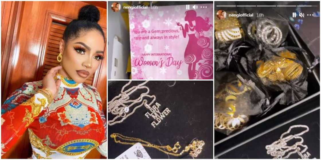 BBNaija star Nengi receives expensive jewelleries on International Women’s Day BBNaija star Nengi receives expensive jewelleries on International Women’s Day