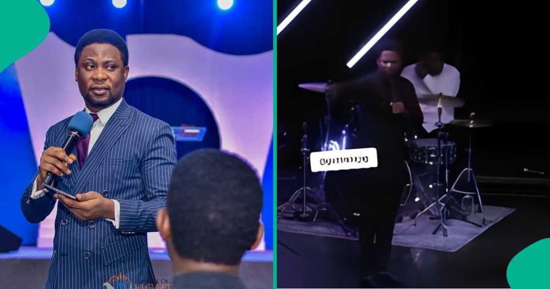 Nigerian pastor Femi Lazarus sends drummer out for interrupting his ministration