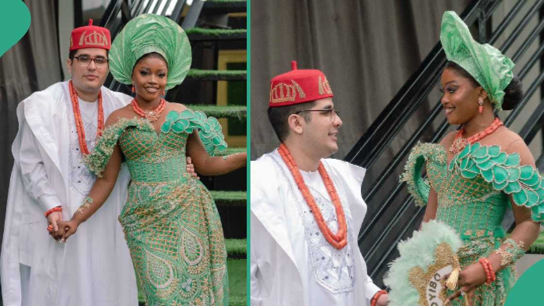 A Nigerian lady who married an American man. A Nigerian lady who married an American man.