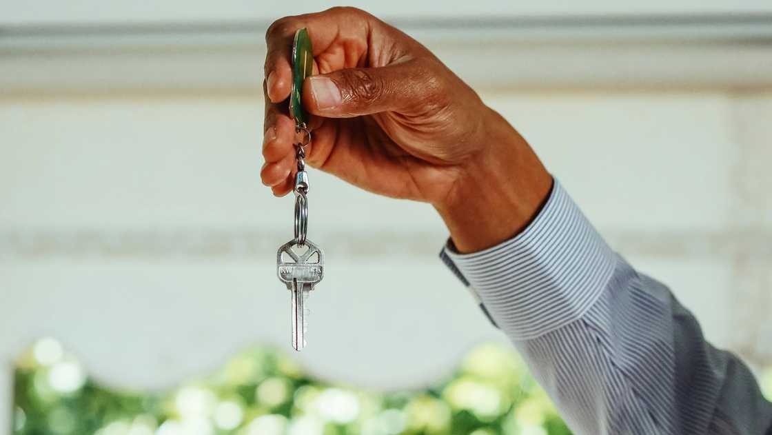 A man with house keys