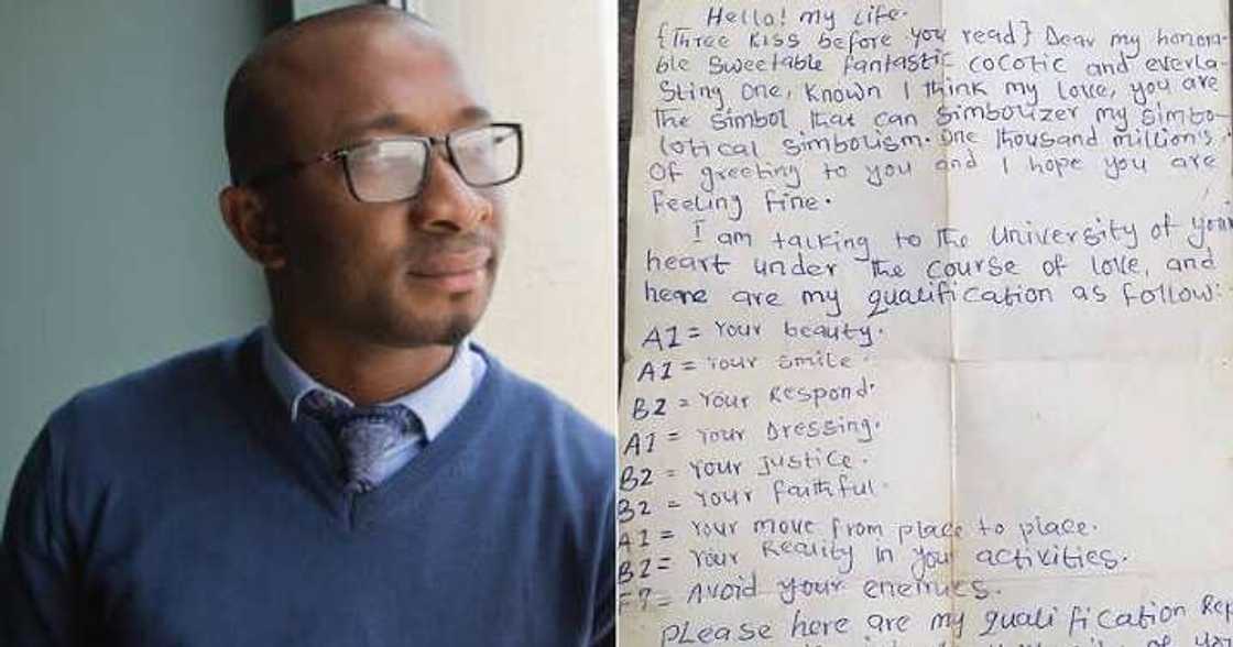 Man writes love letter to crush Man writes love letter to crush