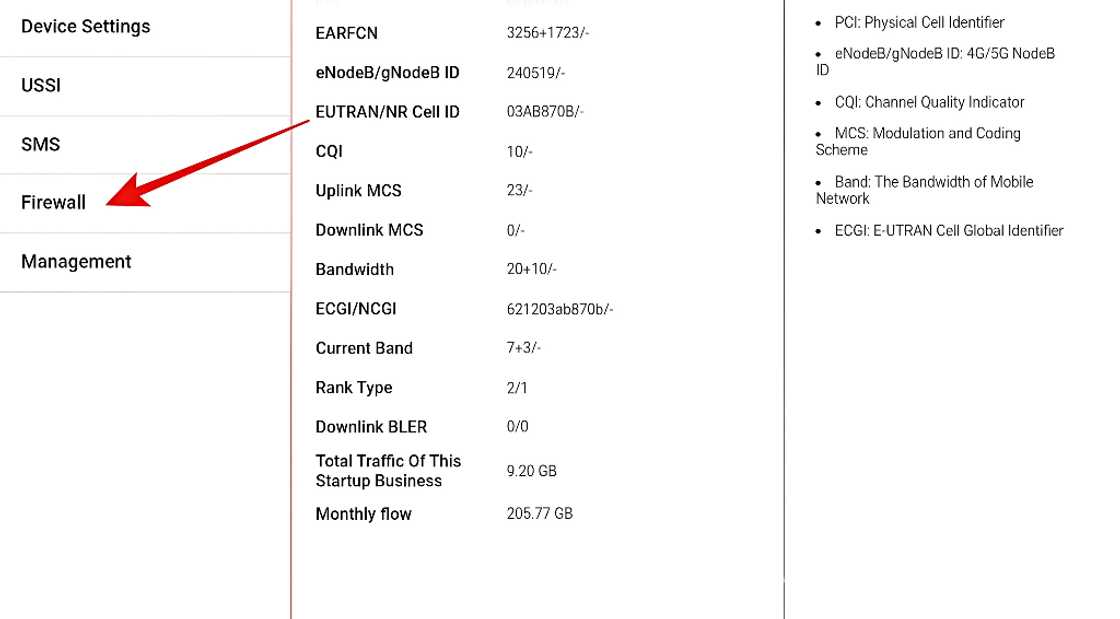 A screenshot of the Airtel router’s configuration page displaying Firewall sections. A screenshot of the Airtel router’s configuration page displaying Firewall sections.